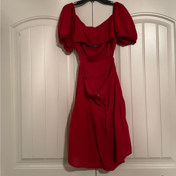 Red Open Back Dress - Picture 1 of 2